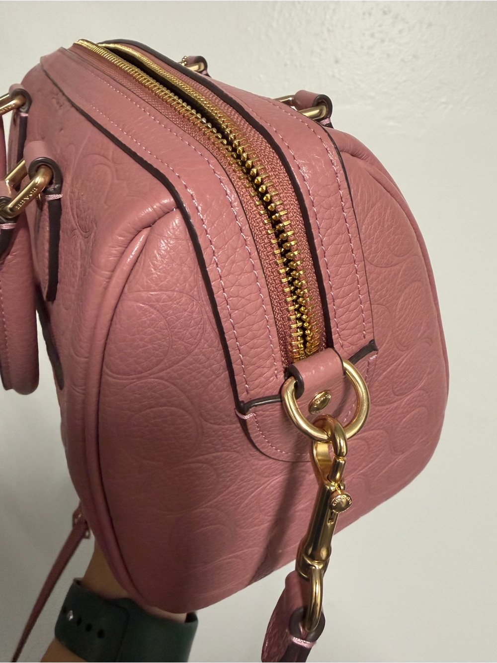 Coach Rowan Signature Leather Satchel Peony - Picture 4 of 9